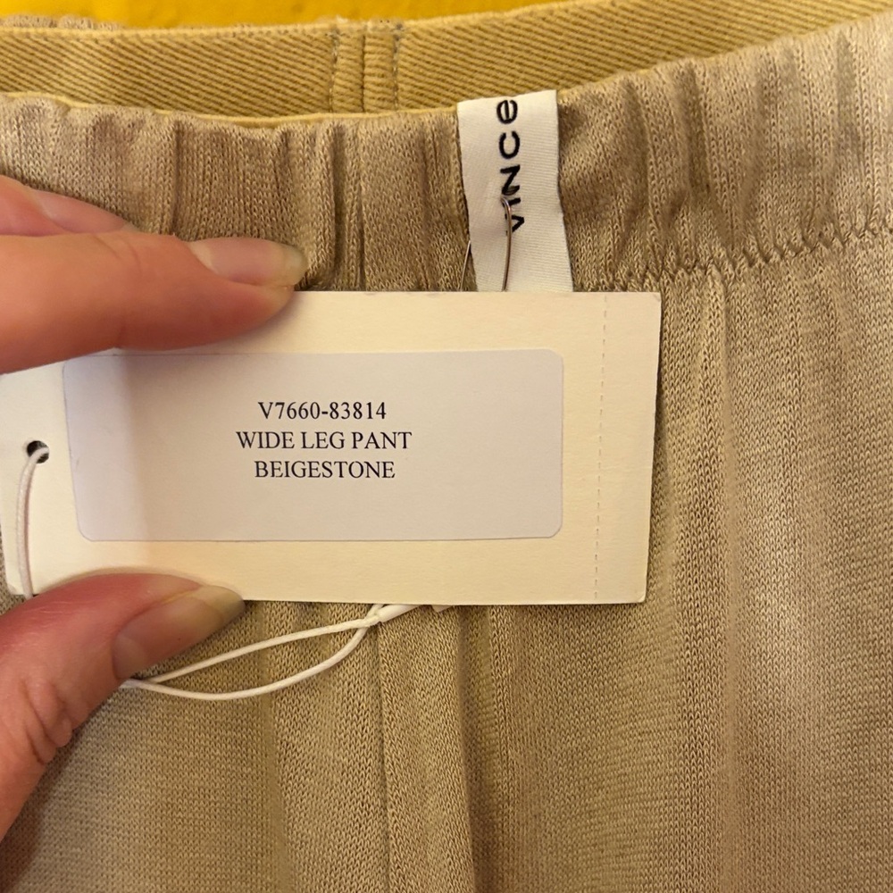 Vince NWT Tan Wide Leg Women's Pants Fair-See Photos - Picture 16 of 16